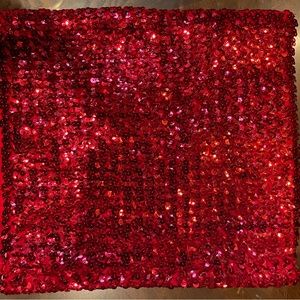 Red Sequin Tube Top M